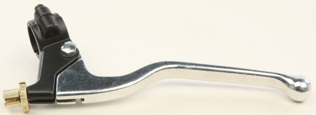 FIRE POWER Clutch Lever Assembly W/Perch Silver W/Black Perch — 020-0322