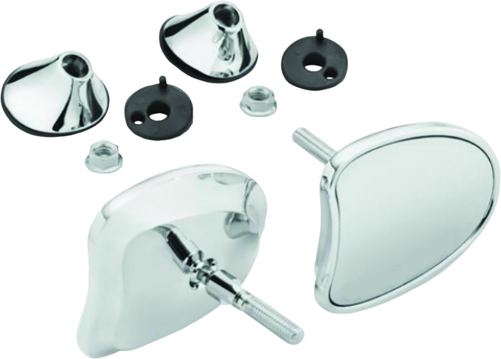 HARDDRIVE Radium Tapered Fairing Mirrors — Chrome (Pair)