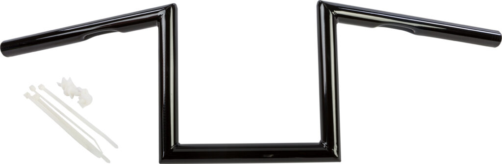 HARDDRIVE 1" Z-Bar Dimpled 8" Gloss Black — 21-231GB