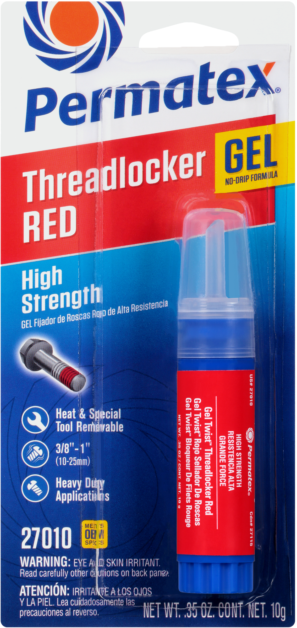 PERMATEX Threadlocker Red Gel 10G