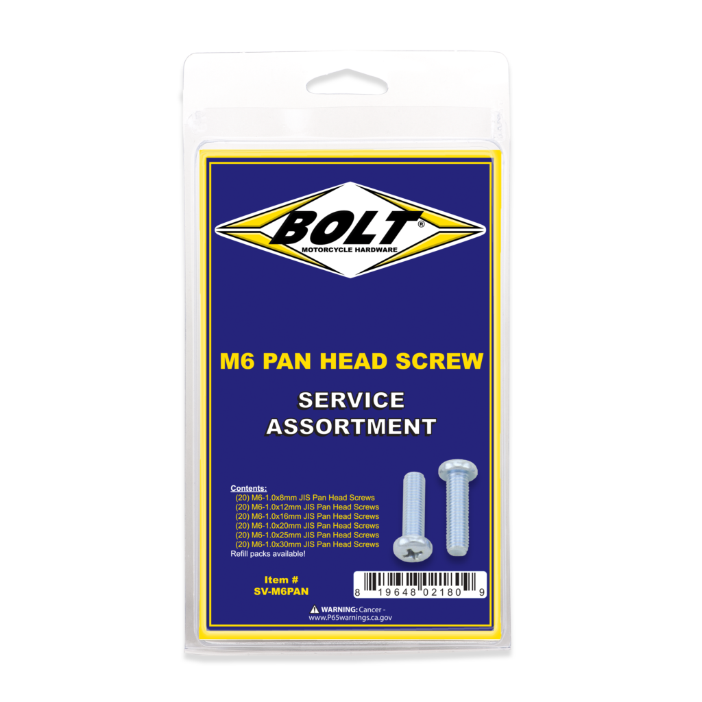 BOLT M6 Pan Head Phillips Assortment 120 Piece Kit — SV-M6PAN