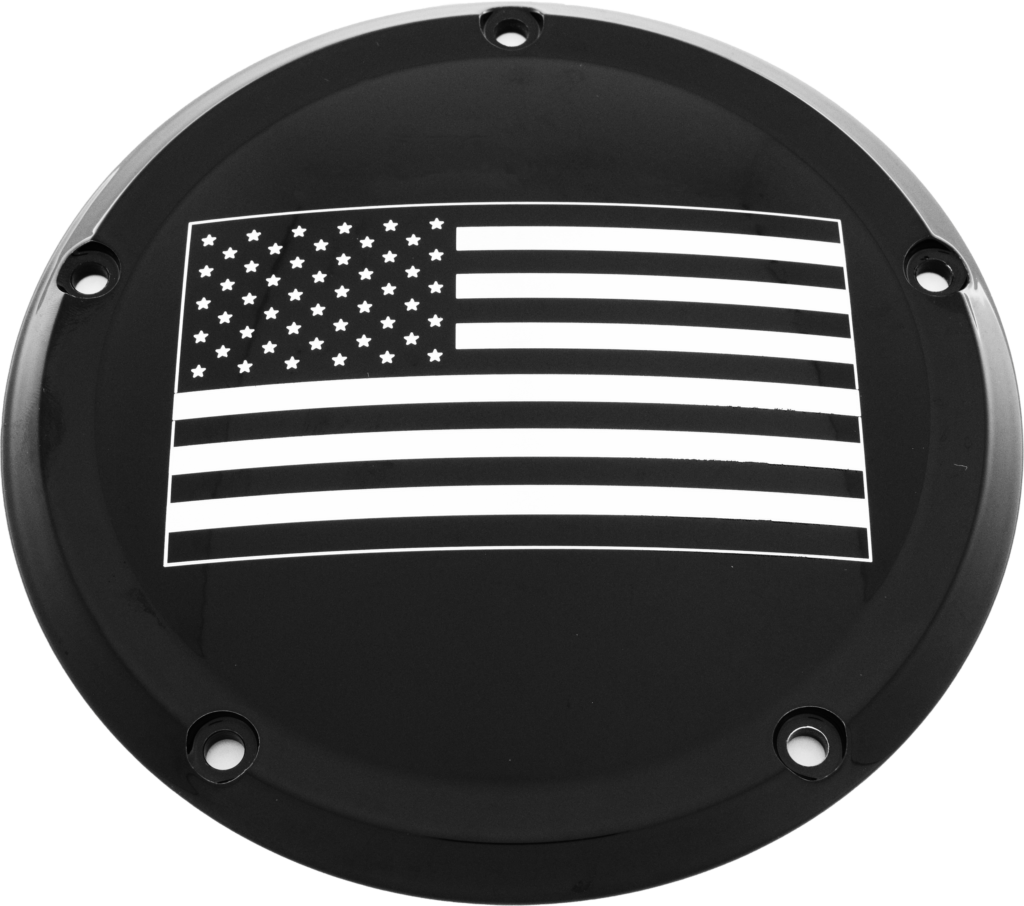 7 M8 Flt/Flh Derby Cover American Flag Black