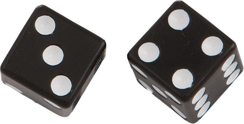 HARDDRIVE Valve Stem Caps Black Dice Pr