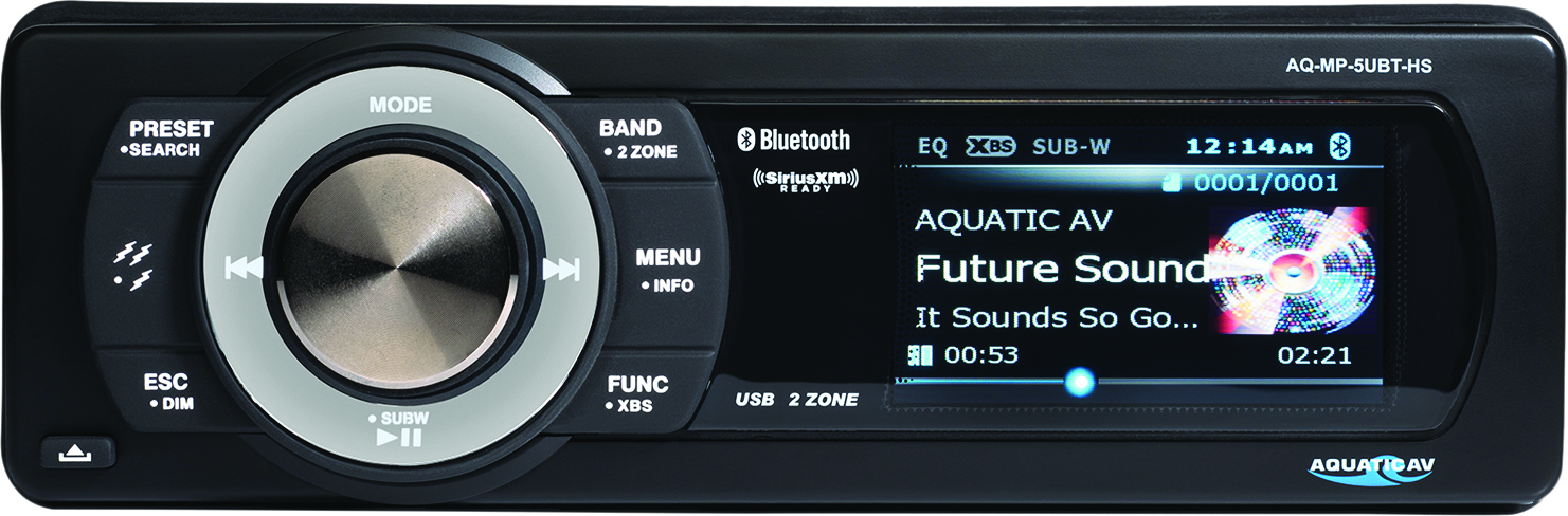 AQUATIC AV Bluetooth USB/Mp3 Media Player Sirius/Xm Ready — AQ-MP-5UBT-HS