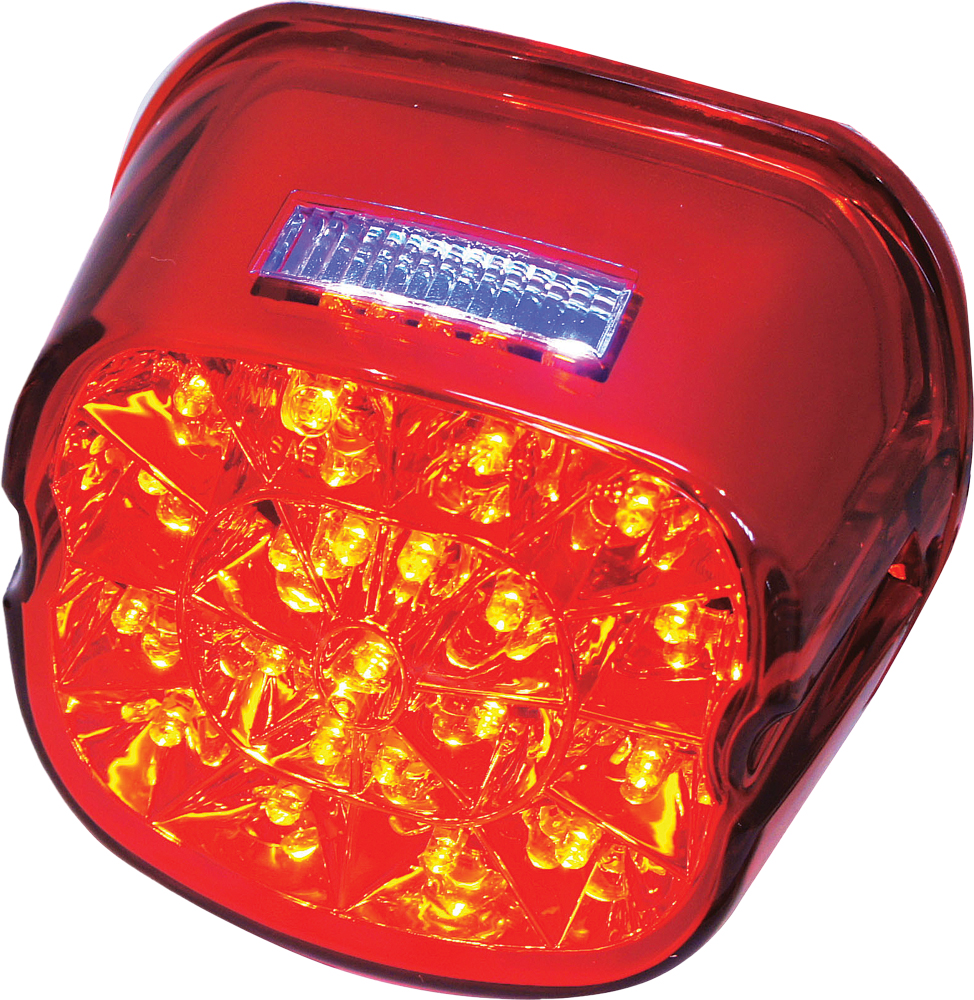 HARDDRIVE Laydown LED Taillight Red Lens
