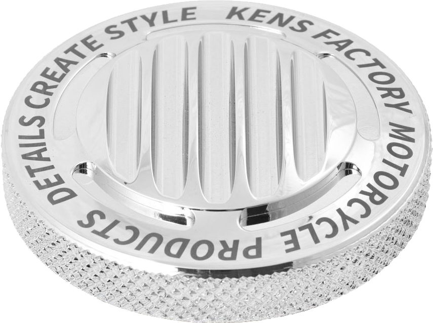 KENS FACTORY Nl Gas Cap Finned Chrome Dummy Cap For M8 Lh — KFC-06