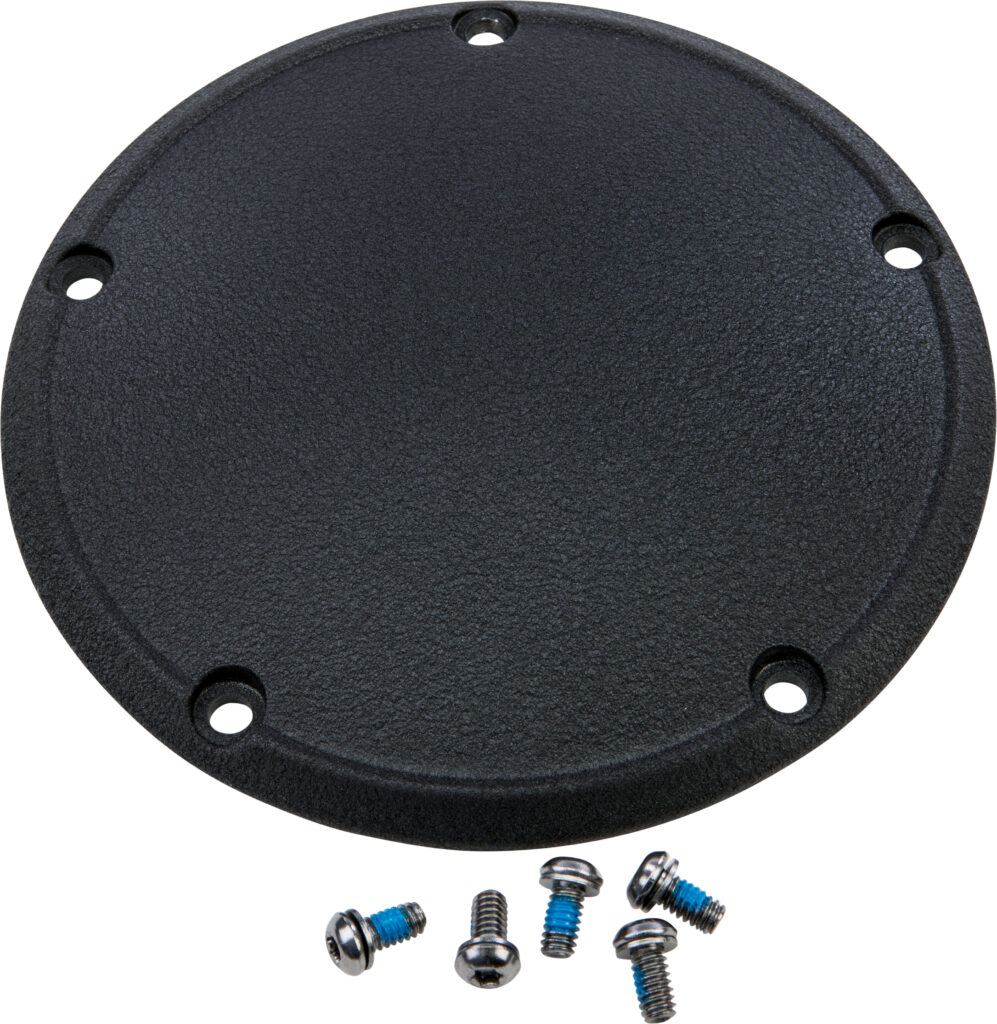 HARDDRIVE Smooth Derby Cover Wrinkle Black Big Twin 1999–2016 — 302701
