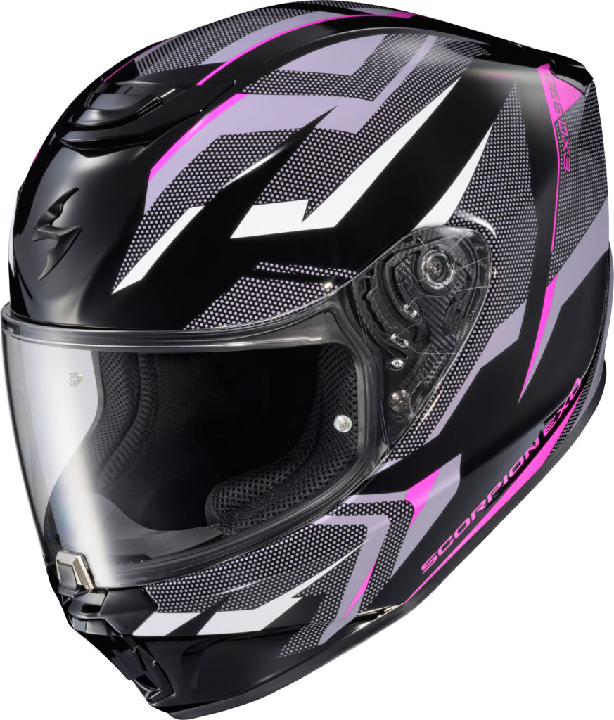 SCORPION EXO EXO-R330 SAGA Full-Face Helmet — Black/Pink/Purple
