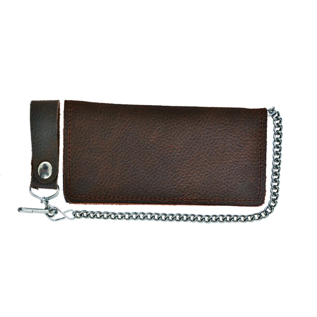 Unik Brown Bifold Chain Wallet — 5706.00