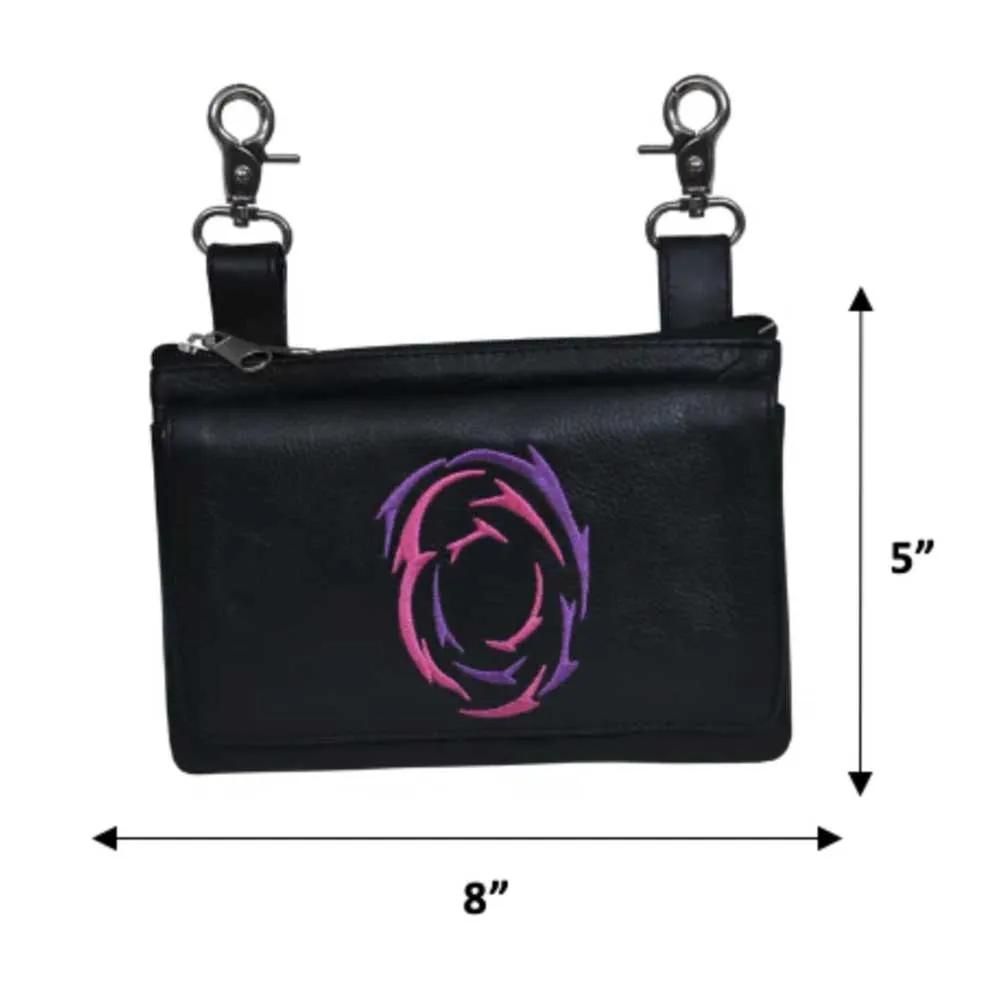 Unik Cowhide Clip-On Bag — Purple Design — 5731.AR - Image 2