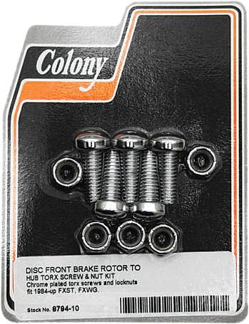 COLONY MACHINE Brake Rotor Hardware Front Torx Screw Kit — 8794-10