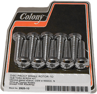 COLONY MACHINE Brake Rotor Hardware Torx Screw Kit 14-Up Touring — 2925-10