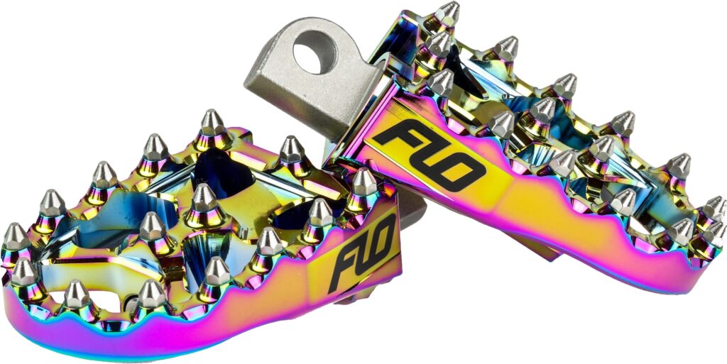 FLO MOTORSPORTS Moto Style Footpeg Set Jet Fuel 2"X3.125" — FPEG-800JET