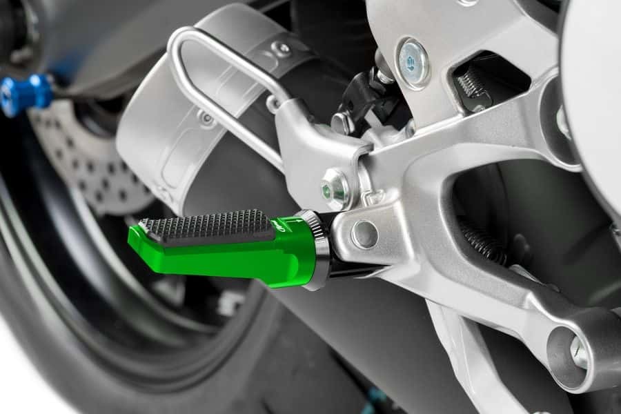 PUIG Footpegs Sport Green Pair — 7318V