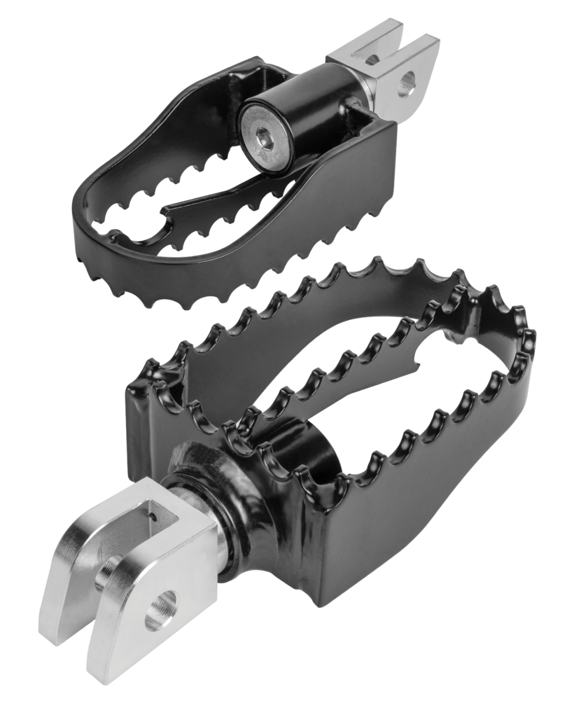 BURLY BRAND Mx Style Foot Pegs Tri Pr Black — B13-1005B