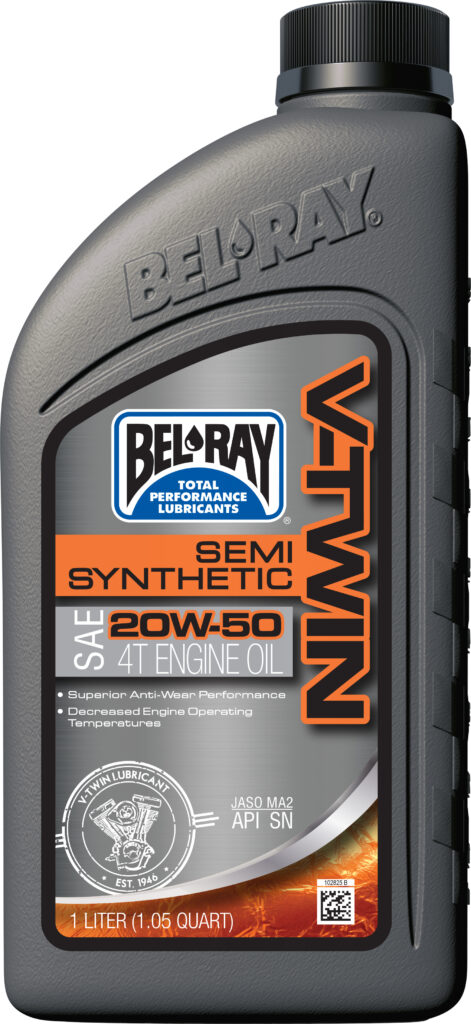 BEL-RAY V-Twin Semi-Synthetic Oil 20W-50 1L (Sold Each)
