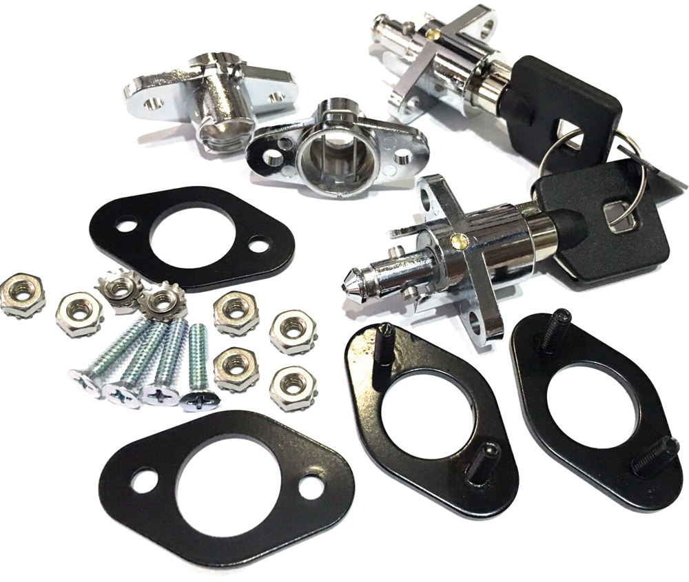 HARDDRIVE Universal Saddlebag Lock Kit Leather Bags — 370035
