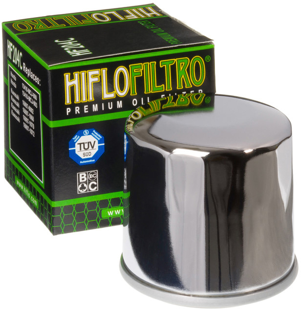 HIFLOFILTRO Oil Filter Chrome — HF204C