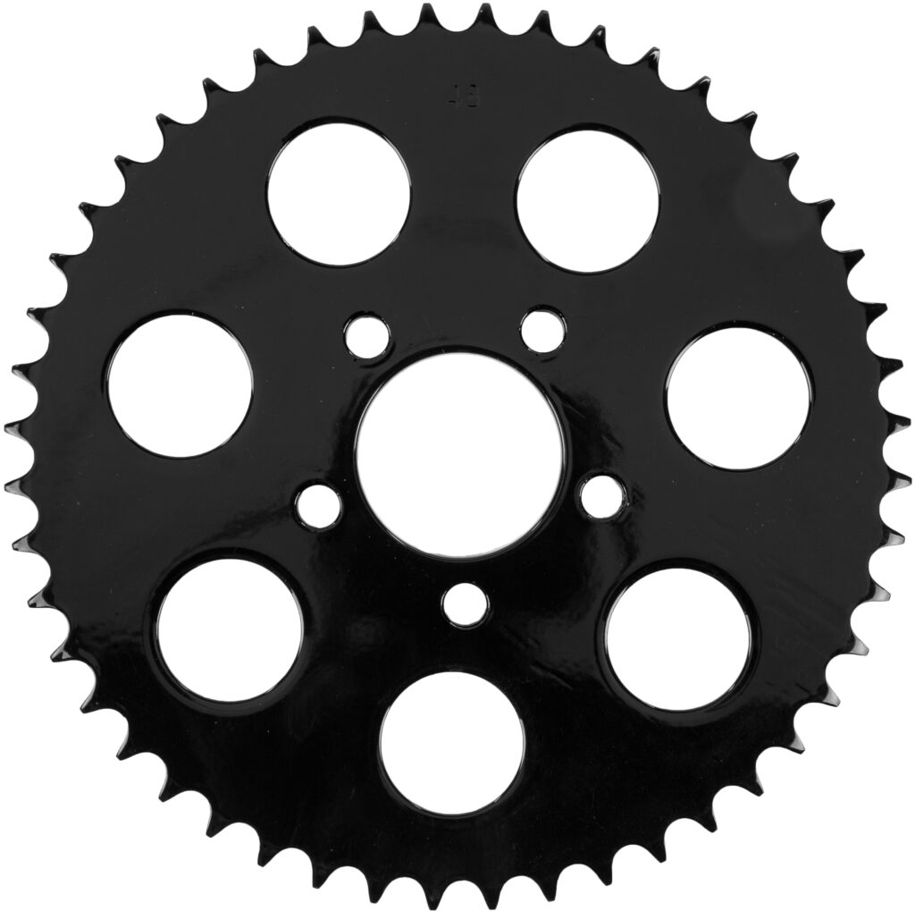 HARDDRIVE Gloss Black Rear Sprocket 48T Big Twin 2000–2013 — 201642