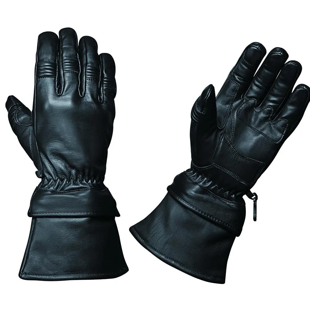 Unik Ironfist - Men's Gauntlet Motorcycle Gloves (Zip Off Cuff)