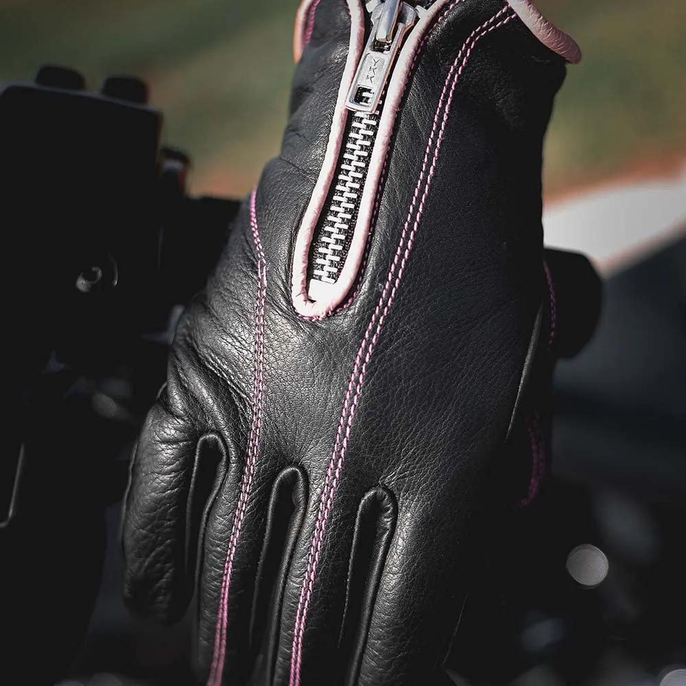Unik Purple Reign - Women's Leather Motorcycle Gloves