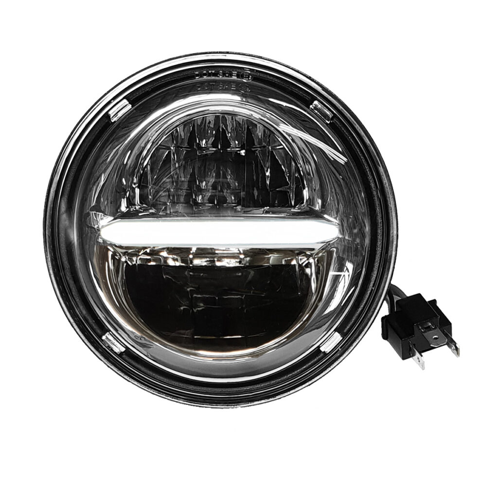 PATHFINDER Classic LED Headlight 7" W/Drl Chrome