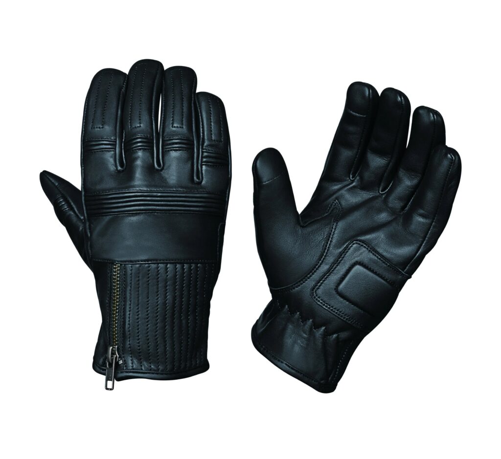 Unik ShockZip Defender - Men's Leather Motorcycle Gloves