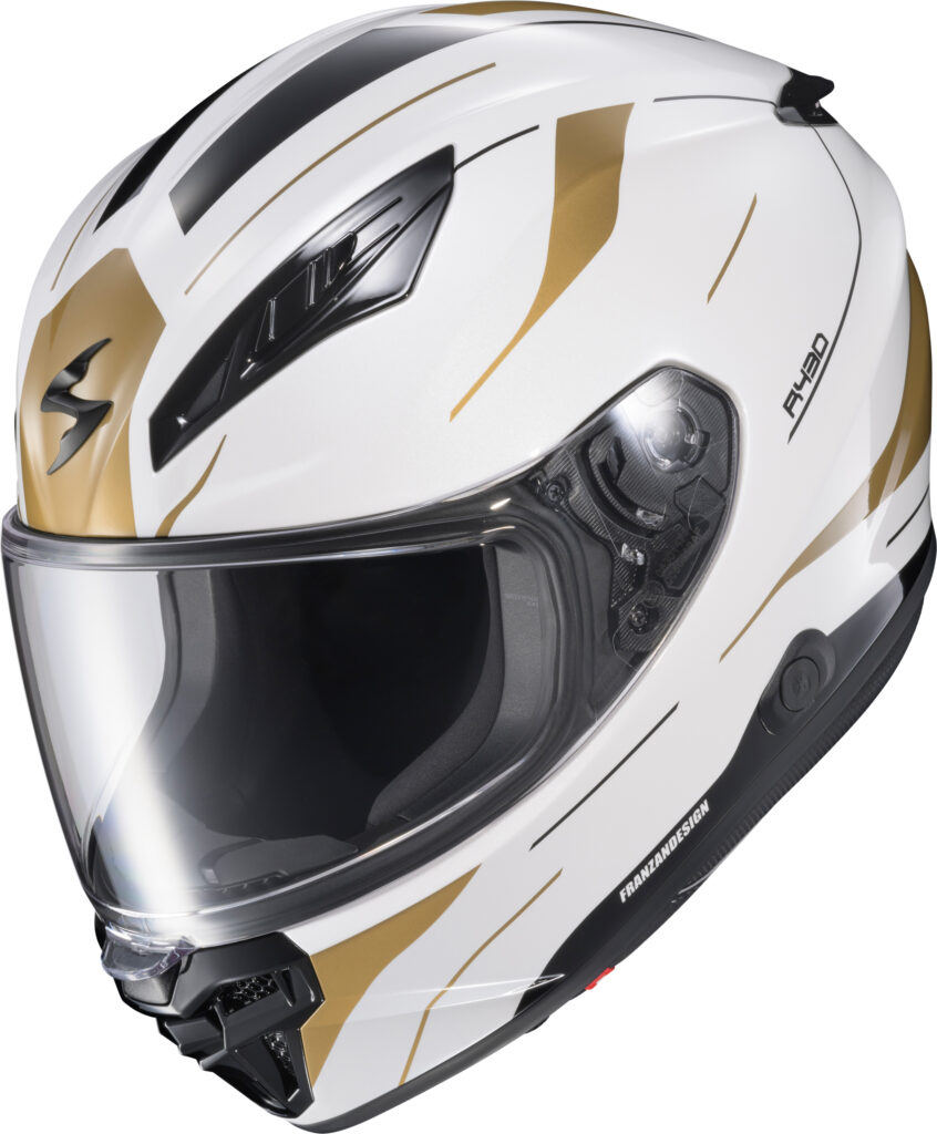 SCORPION EXO EXO-R430 CUTLASS Full-Face Helmet — White/Gold