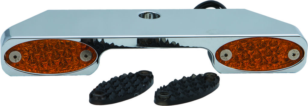 PRO ONE Turn Signal Bar W/Amber LED Narrow Glide Chrome