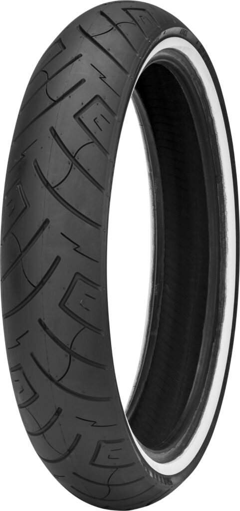 Shinko 777 Front Tire — 130/60-23 75H, H.D. / White Wall, Whitewall
