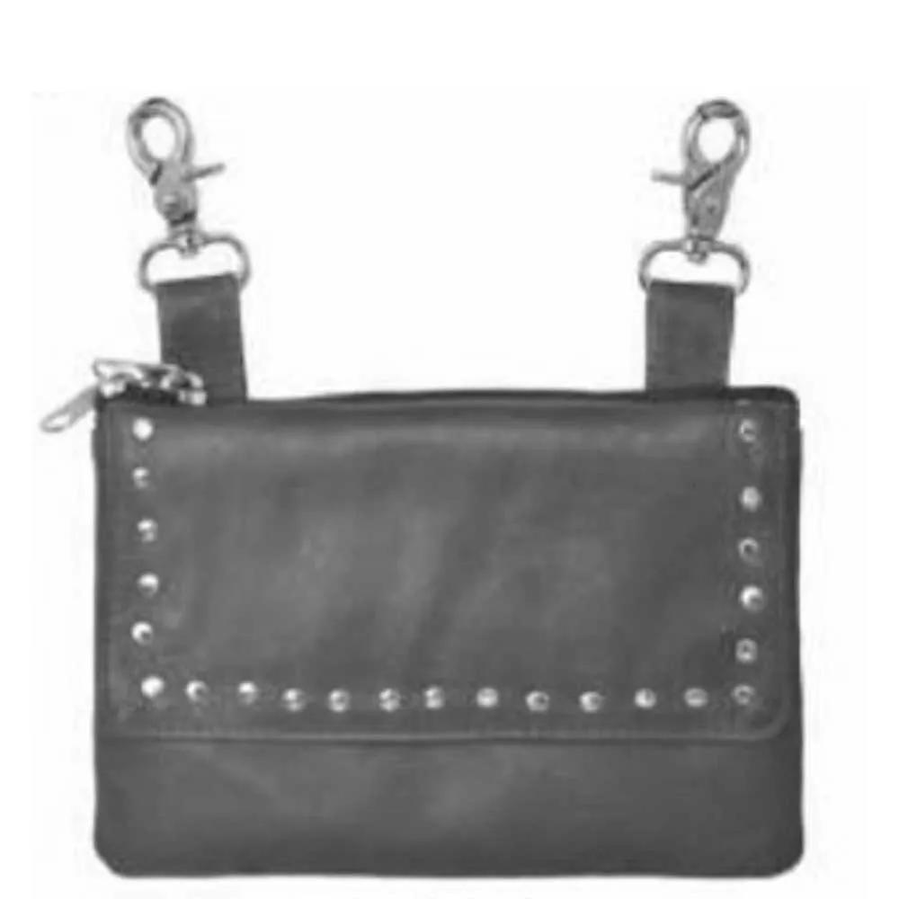 Unik Gray Studded Clip-On Bag — 9709.GY