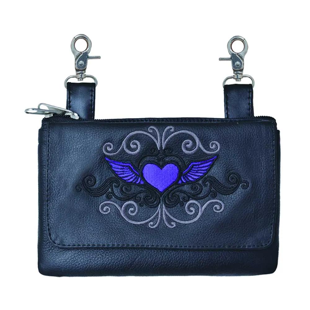 Unik Purple Tribal Heart Clip-On Bag — 9737.17