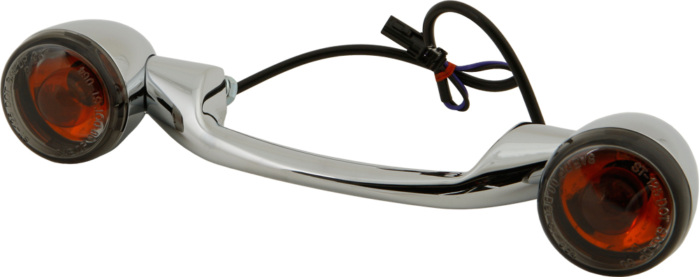 HARDDRIVE Turnsignal Light Bar Chrome W/Smoke Lenses