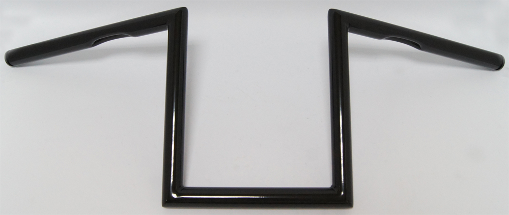 HARDDRIVE 1" Z-Bar Dimpled 10" Gloss Black — 21-234GB