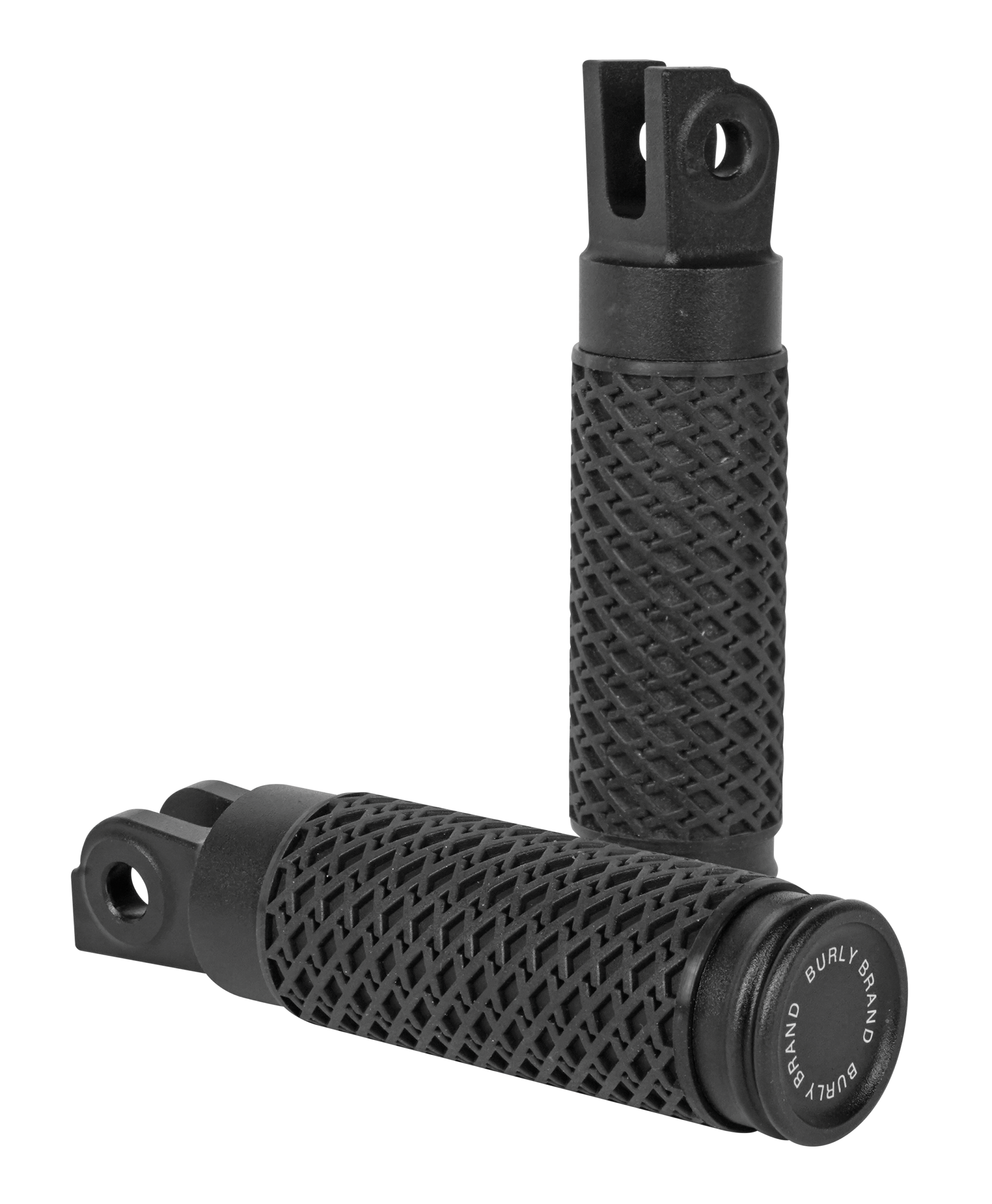 BURLY BRAND Slash Cut Foot Pegs Pr Black — B13-1204B