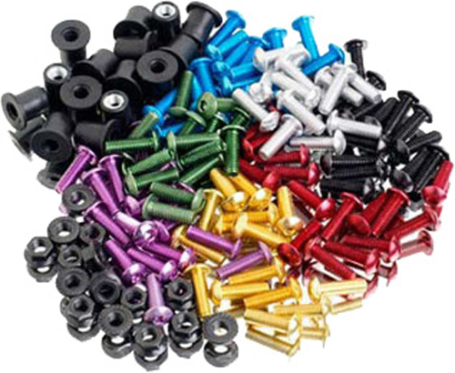 PUIG Windscreen Screw Kit Well Nut Silver — 0957P