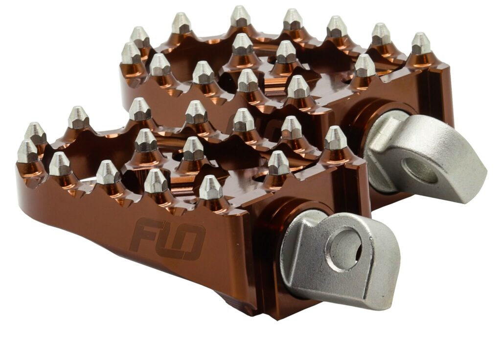FLO MOTORSPORTS Moto Style Footpeg Set Bronze 2"X3.125" — FPEG-800BRZ
