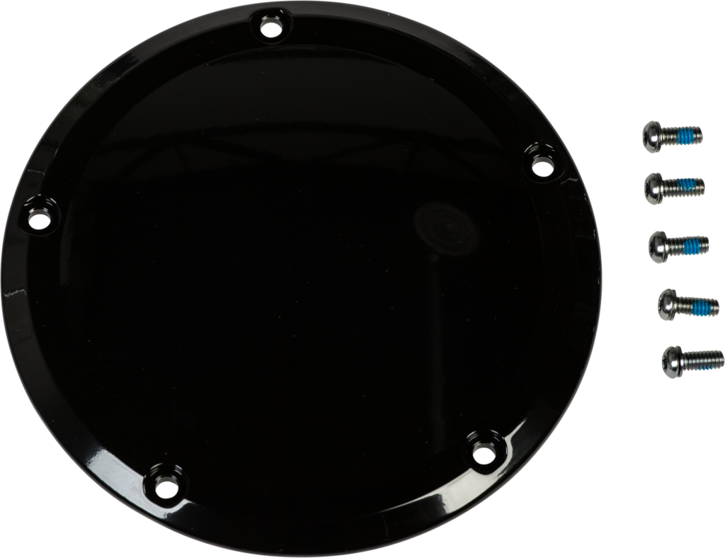 HARDDRIVE Smooth Derby Cover Gloss Black Touring 2016 and later — 37-090GB