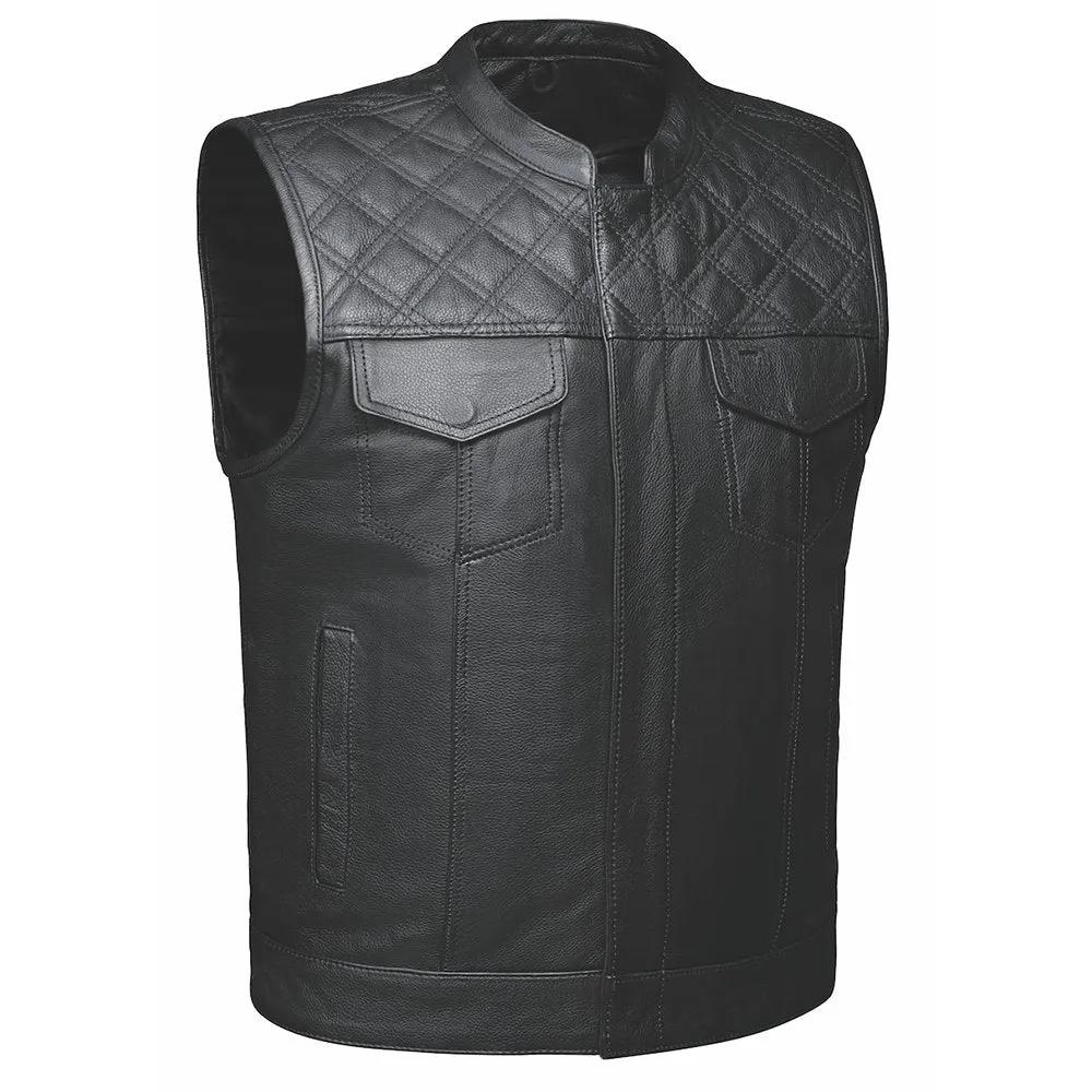 Alter Ego Black Diamond Men's Leather Club Vest