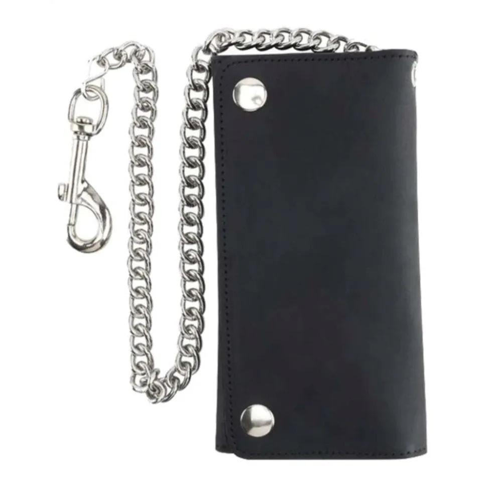 Unik Black Trifold Chain Wallet — 5766.00