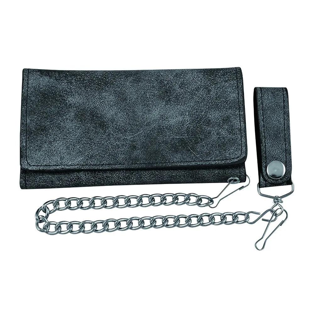 Unik Gray Trifold Chain Wallet — 9059.GN