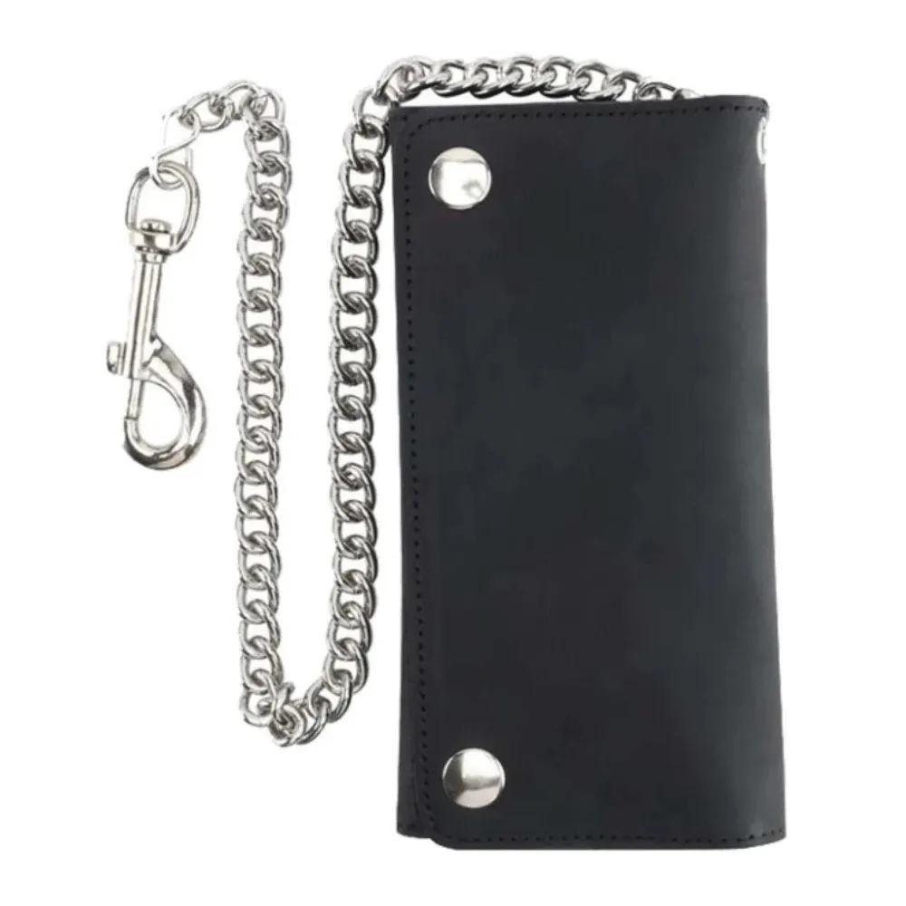 Unik Black Trifold Chain Wallet — 5767.00
