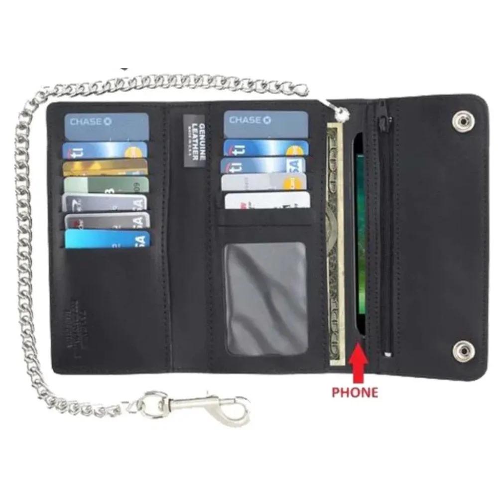 Unik Black Trifold Chain Wallet — 5767.00 - Image 2