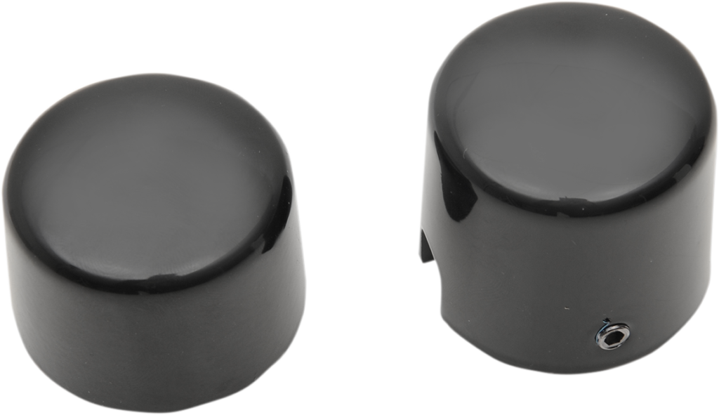Drag Specialties Axle Caps - Black - Rear - Pair - '00-'07 Softail