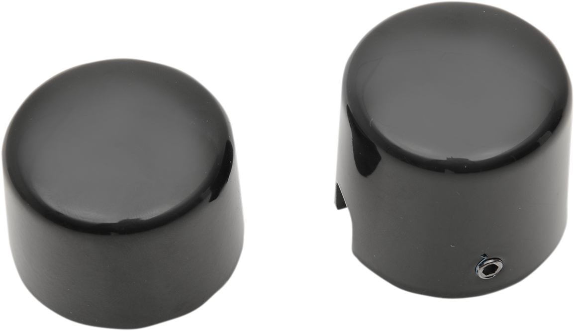 Drag Specialties Axle Caps - Black - Rear - Pair - '00-'07 Softail