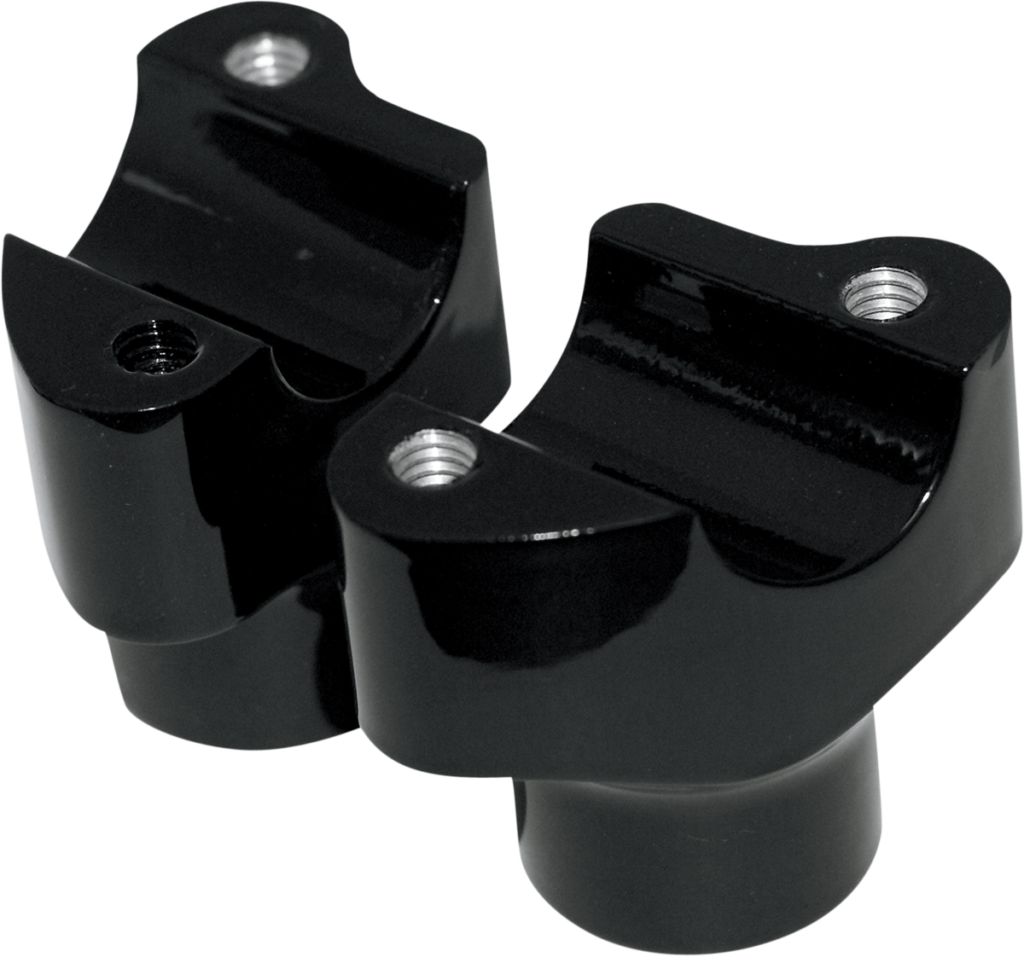 Drag Specialties Buffalo Billet Aluminum Handlebar Risers - 1-1/2" - Black (Pair)