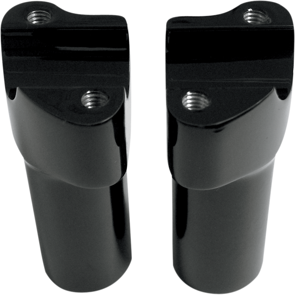 Drag Specialties Buffalo Billet Aluminum Handlebar Risers - 3" - Black (Pair)