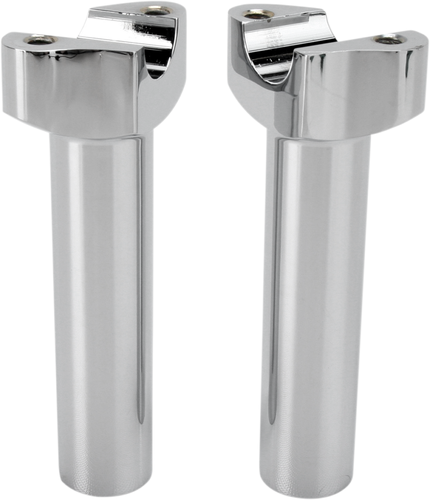 Drag Specialties Forged Aluminum Handlebar Risers - Straight - 5-1/2" - Chrome (Pair)
