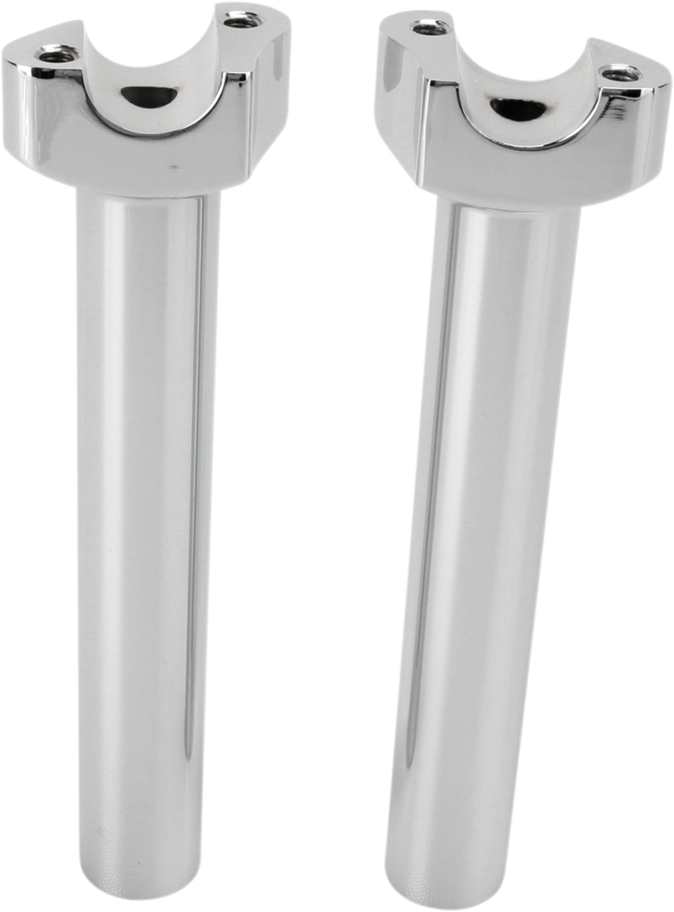 Drag Specialties Forged Aluminum Handlebar Risers - Straight - 8" - Chrome (Pair)
