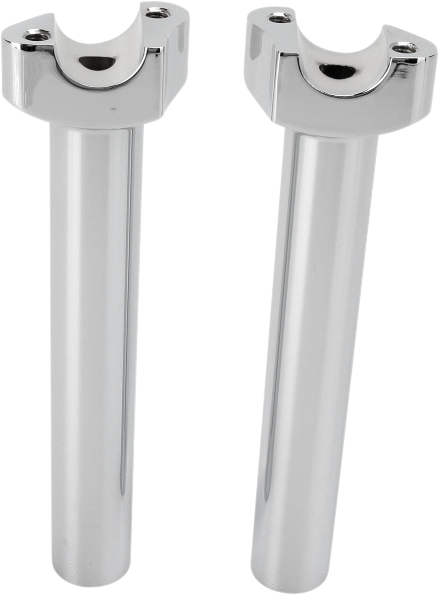Drag Specialties Forged Aluminum Handlebar Risers - Straight - 8" - Chrome (Pair)